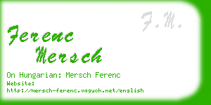 ferenc mersch business card